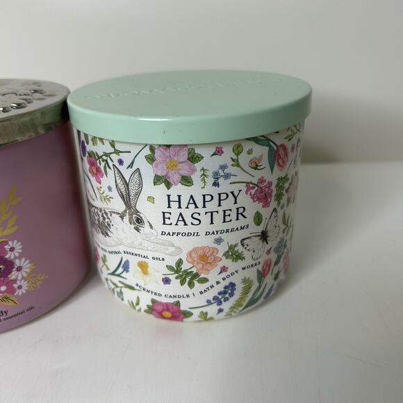 Bath & Body Works Happy Easter 3-Wick Candle 14.5 Oz Tutti Fruity & Daffodil Day - Picture 5 of 6